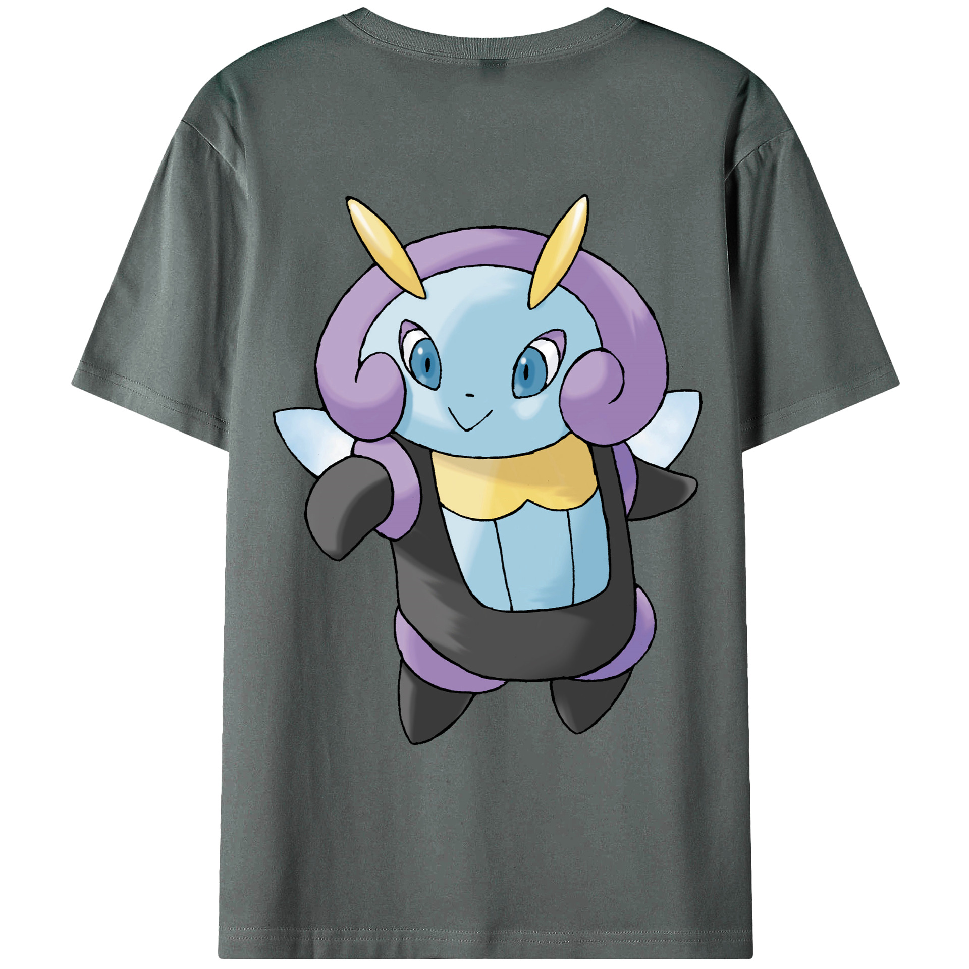 （画像用） ポケットモンスター Pokémon 綿100％ メンズ半袖Tシャツ（バックプリント） 通気性